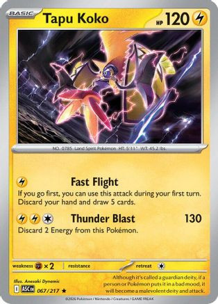 koko Tapu Koko 67 - ME Ascended Heroes Holofoil - Game Nerdz