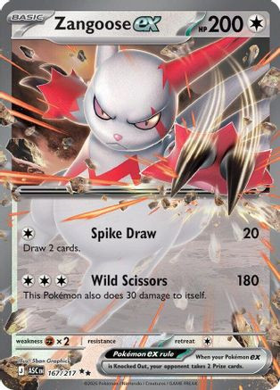 Zangoose ex 167 - ME Ascended Heroes Holofoil - Game Nerdz