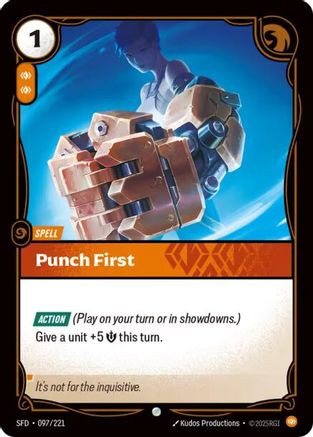 Punch First (097/221) - Spiritforged Foil - Game Nerdz