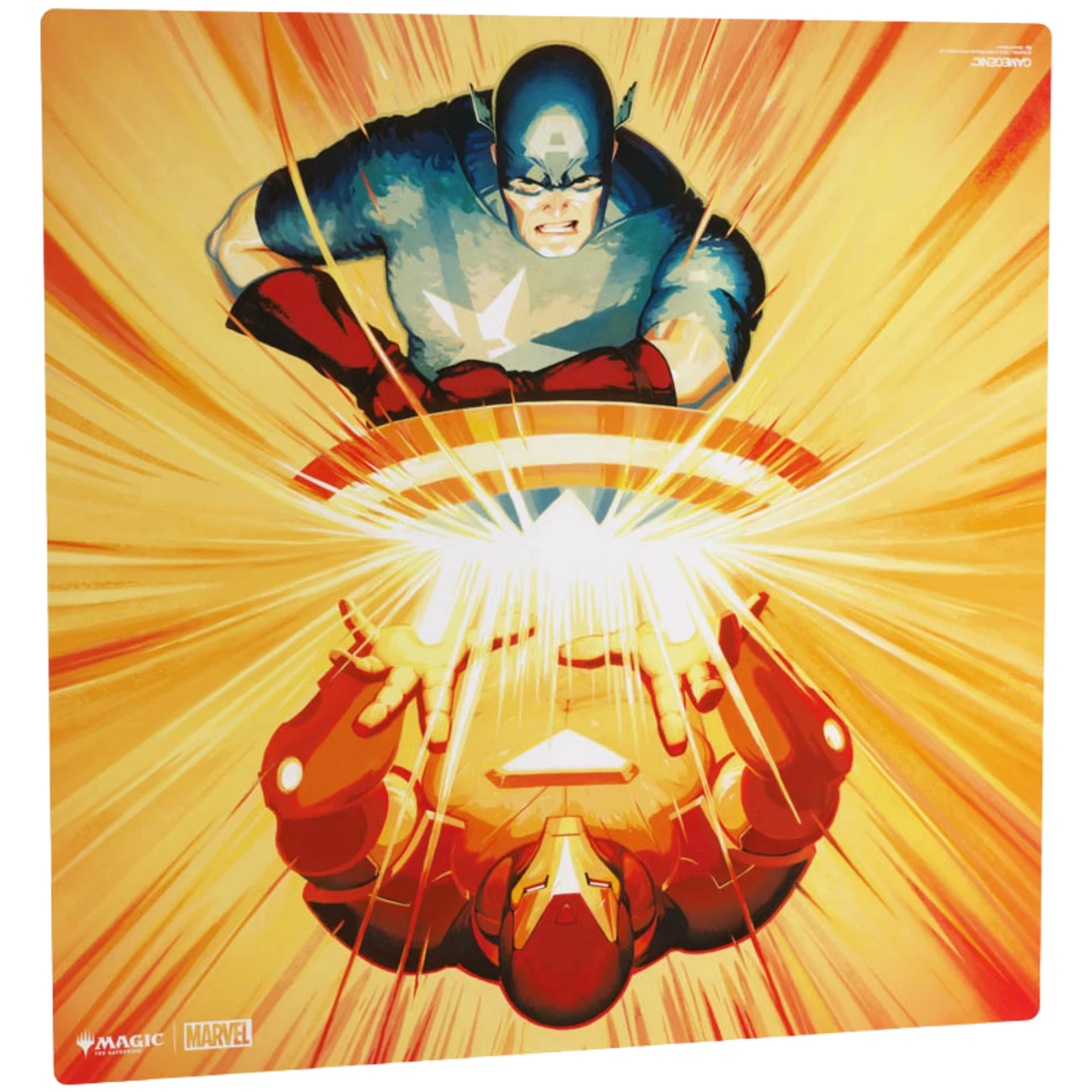 MTG プレイマット　マーベル　キャプテン・アメリカ　アイアンマン Gamegenic: 2-Player Prime Playmat - MTG Marvel Super Heroes - Iron