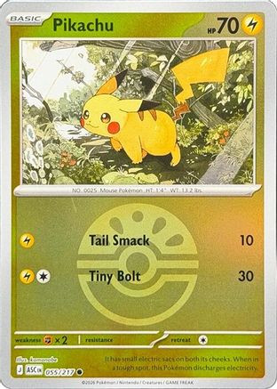 Pikachu (Friend Ball) 55 - ME Ascended Heroes Reverse Holofoil - Game Nerdz Pikachu (Friend Ball) 55 - ME Ascended Heroes Reverse Holofoil - Game Nerdz