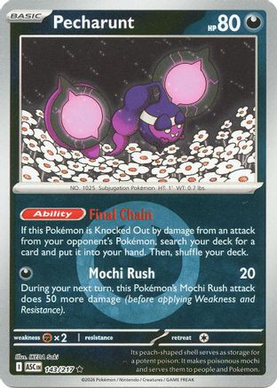 Pecharunt (Energy Symbol Pattern) 143 - ME Ascended Heroes Reverse Holofoil  - Game Nerdz