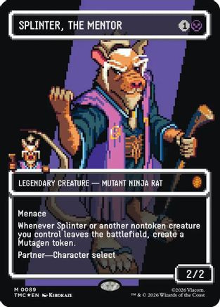 サージ・Foil 導き手、スプリンター/Splinter, the Mentor Splinter, the Mentor (0089) (Borderless) (Surge Foil) (TMC-089