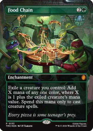 【MTG】Food Chain 英語版 Foil ボーダーレス TMC Food Chain (Borderless) (TMC-133) - Commander: Teenage Mutant