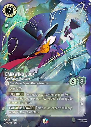 Disney Lorcana ダークウィング・ダック 239/204 2枚セット Darkwing Duck - Cool Under Pressure (Enchanted) (239/204
