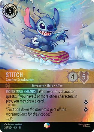 Stitch - Carefree Snowboarder (Epic) (207/204) - Winterspell