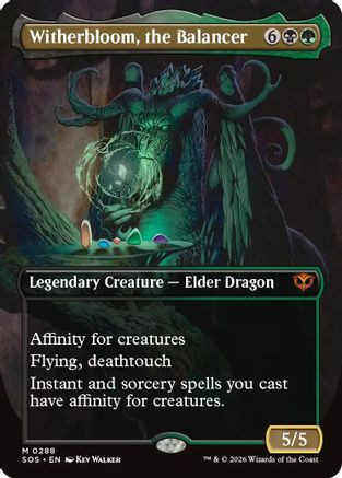 MTG Witherbloom, the Balancer ボーダーレスfoil Witherbloom, the Balancer (Borderless) (SOS-288) - Secrets of