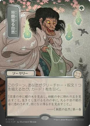 Glimpse of Nature (JP Alternate Art) (Silver Scroll Foil) (SOA-183