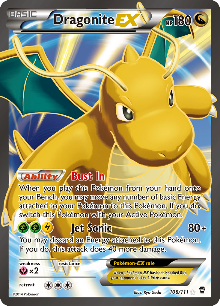 pokemon dragonite ex gold card Mega Hyper Rare PSA TAG Beckett style setup or your main portfolio Pokemon X & Y Furious