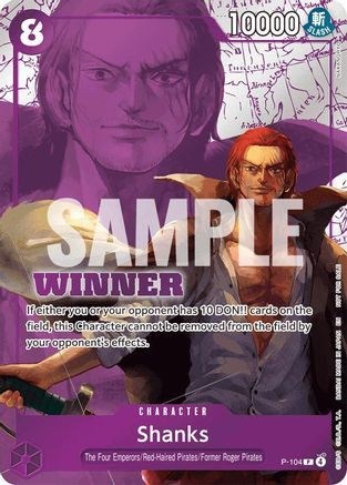 WINNER　シャンクス　英語版 海外限定 P-104 プロモ Shanks (Winner Pack 2026 Vol. 2) (P-104) One Piece Promotion Cards