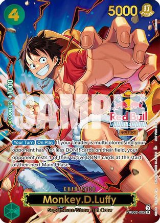 Monkey.D.Luffy (Red Bull Double Don!!) (Winner) (Textured) (PRB02