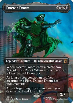 ボーダーレス Foil ドクター・ドゥーム/Doctor Doom MSH Doctor Doom (Borderless) (336) (MSH-336) - Marvel Super Heroes