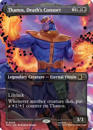 Thanos, Death's Consort (Borderless) (MSC-508) - Commander: Marvel