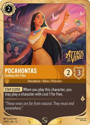 Disney LORCANA ポカホンタス 平和の使者　アイコニック Pocahontas - Guiding the Tribe (3) - Disney Lorcana Promo Cards