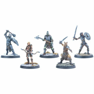 Elder Scrolls Call To Arms: Imperial Officers Miniatures Set - 5 Resin Figures - View #2