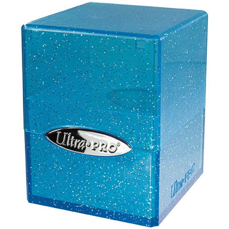 Ultra Pro Deck Box: Satin Cube - Glitter Blue - Game Nerdz