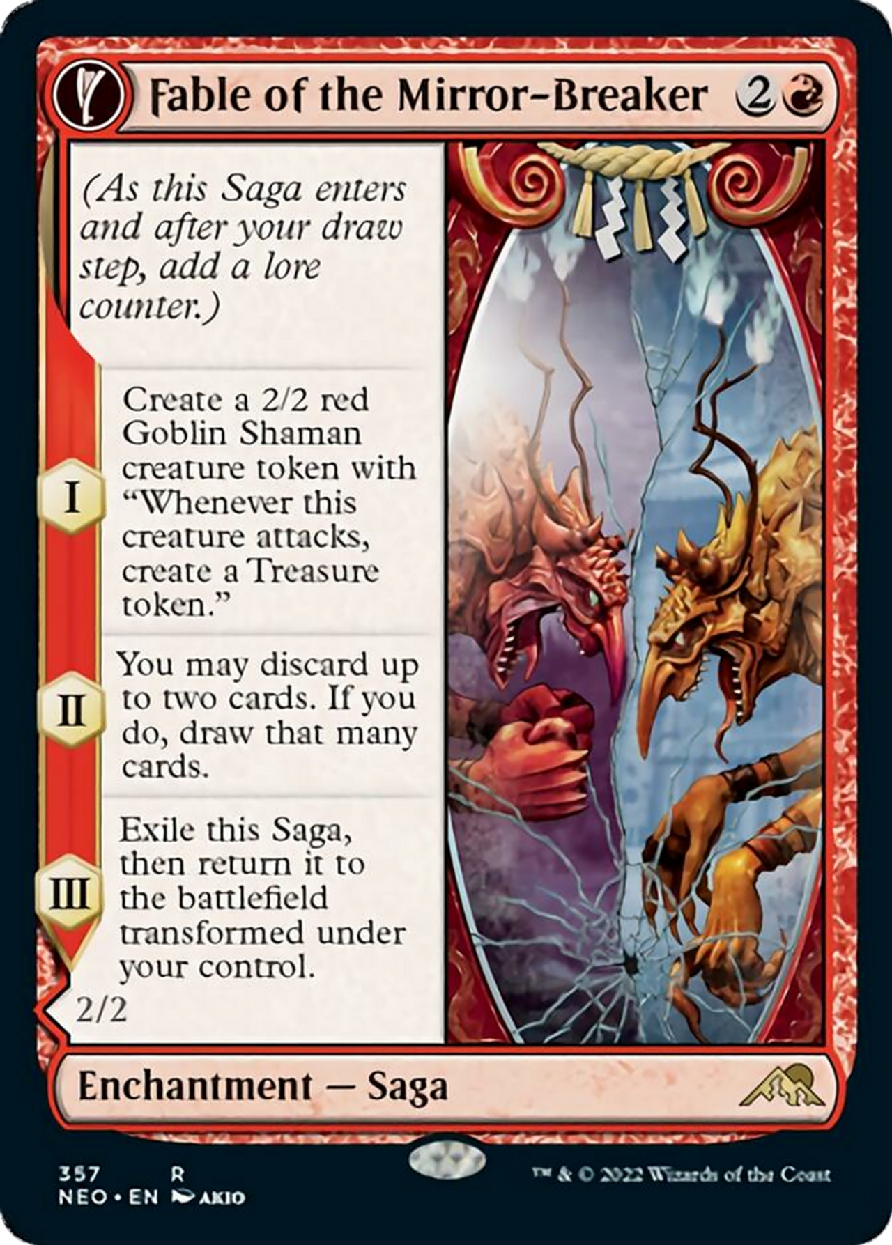 Fable of the Mirror-Breaker foil プロモ MTG Fable Of The Mirror Breaker Store Championship Promo