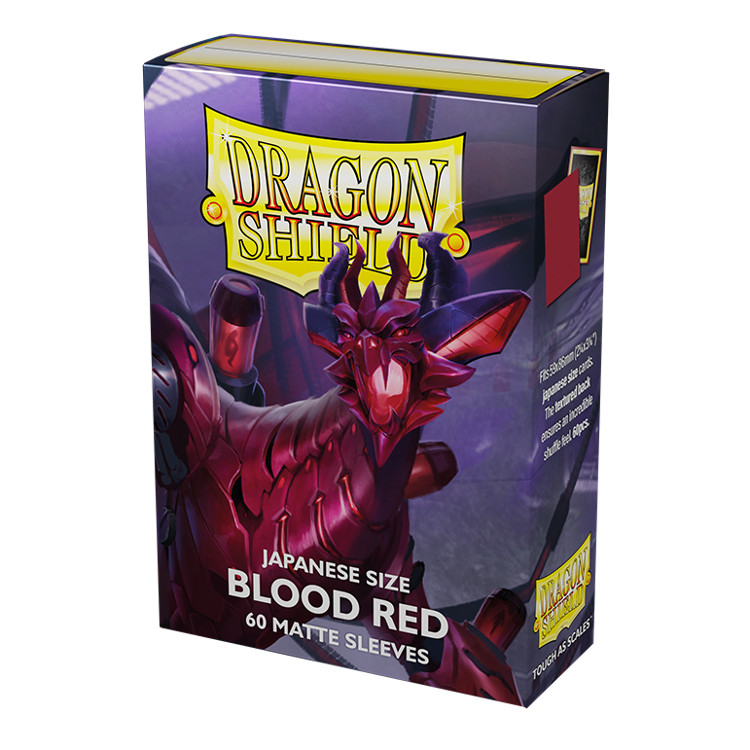 Dragon Shield: Blood Red - Matte Japanese Size Card Sleeves (60ct