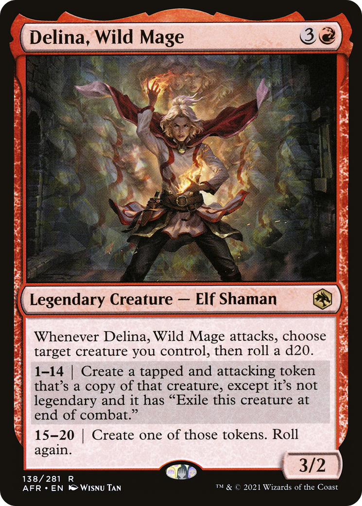 Delina, Wild Mage (AFR-138) - Adventures in the Forgotten Realms - Game Nerdz Delina, Wild Mage (AFR-138) - Adventures in the Forgotten Realms - Game Nerdz