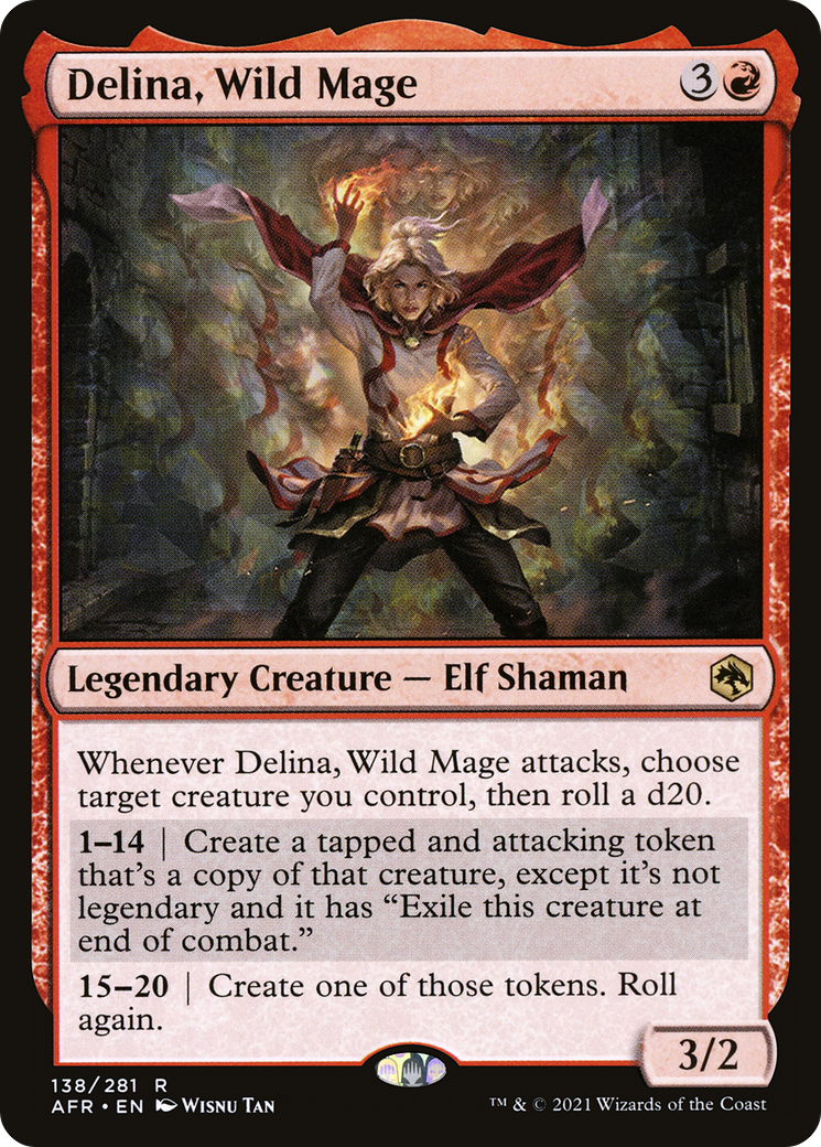 Delina, Wild Mage (AFR-138) - Adventures in the Forgotten Realms Foil -  Game Nerdz