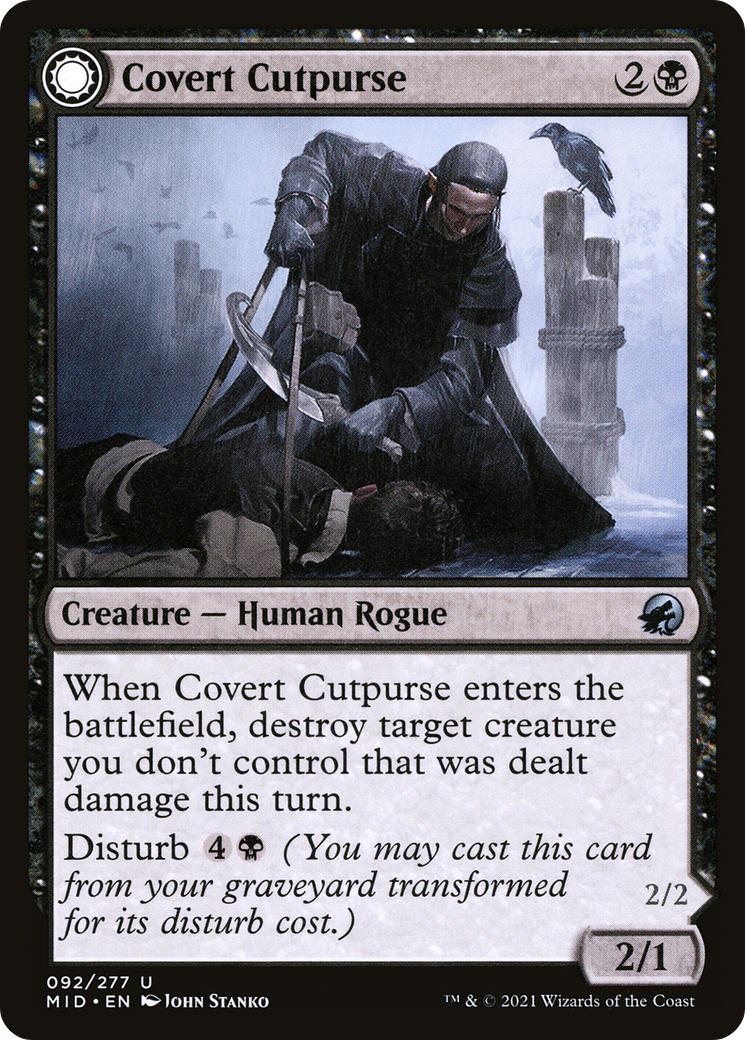mtg cards with disturb Distracting Geist // Clever Distraction | Innistrad: Crimson Vow Covert Cutpurse // Covetous Geist