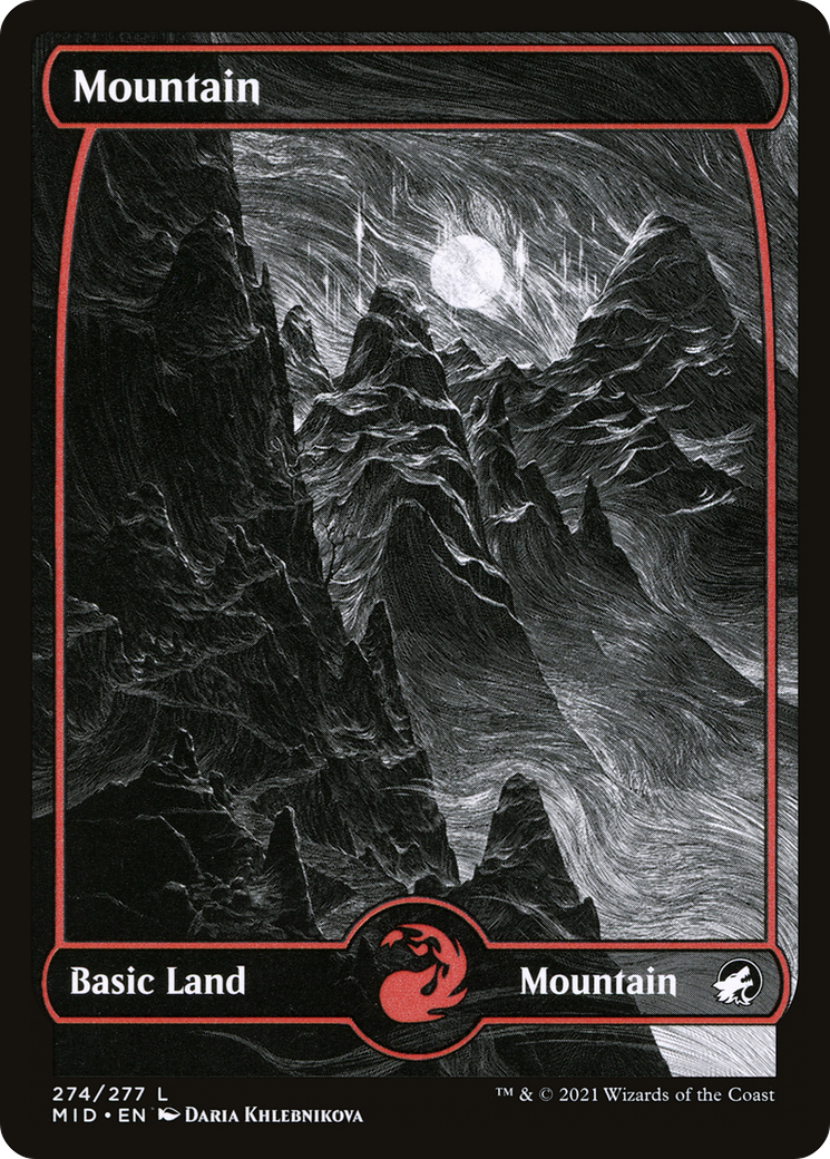 Mountain (MID-274) - Innistrad: Midnight Hunt: (Full Art, Showcase