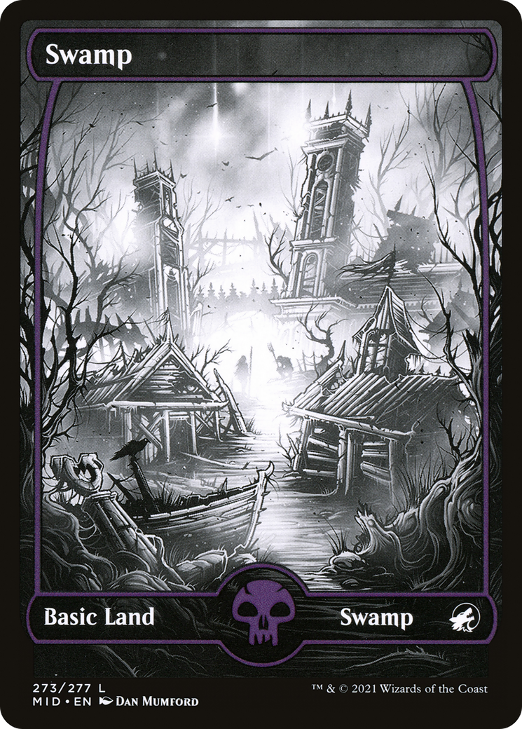swamp mtg card MTG Moonlit Lands main image 0