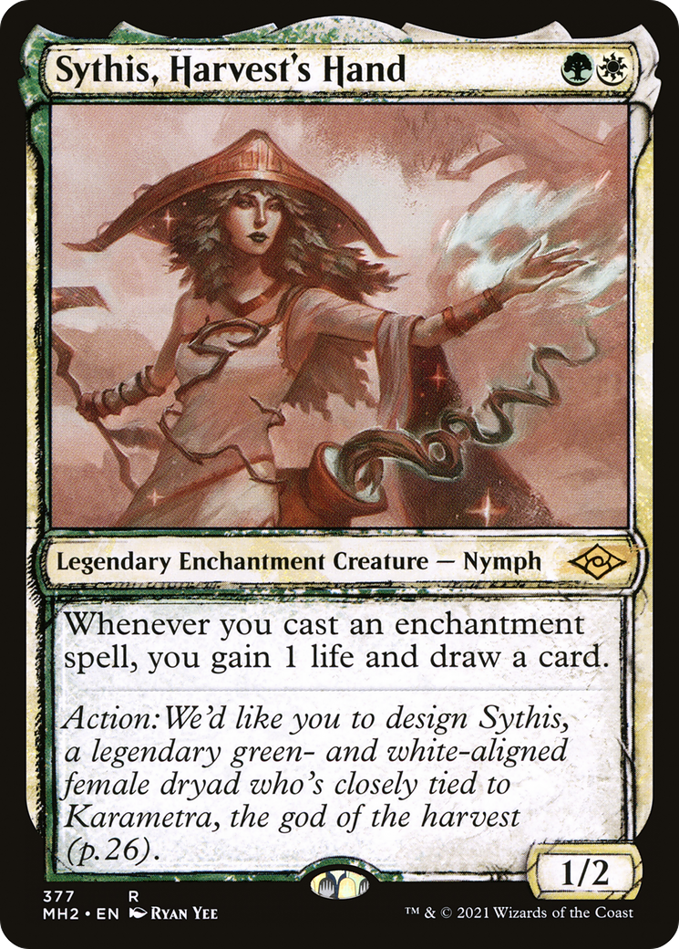 Sythis, Harvest's Hand (MH2-377) - Modern Horizons 2: (Showcase) Foil - Game Nerdz Sythis, Harvest's Hand (MH2-377) - Modern Horizons 2: (Showcase) Foil - Game Nerdz
