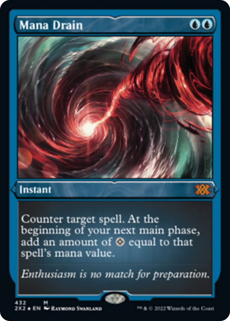 Mana Drain (2X2-432) - Double Masters 2022 Etched Foil - Game Nerdz