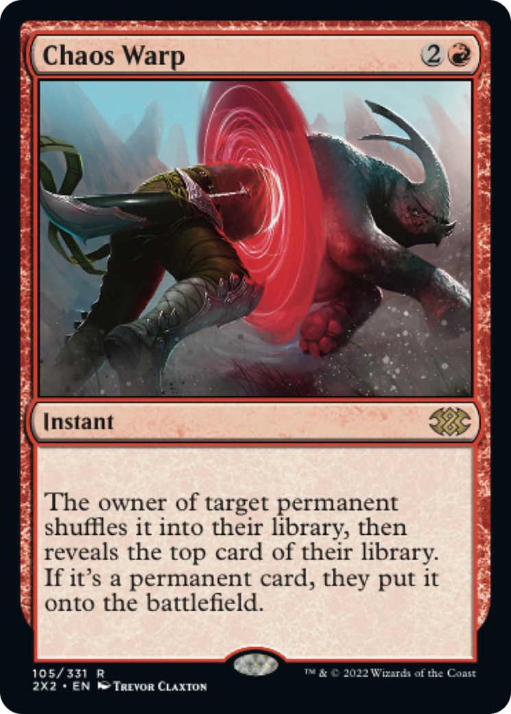 red chaos cards mtg Magic: The Gathering Starter Commander Deck - Incarnate (Black-Red) | Ready-to-Play Deck for Beginners and Fans | Ages 13+ a deck box Chaos Warp (2X2-105) - Double