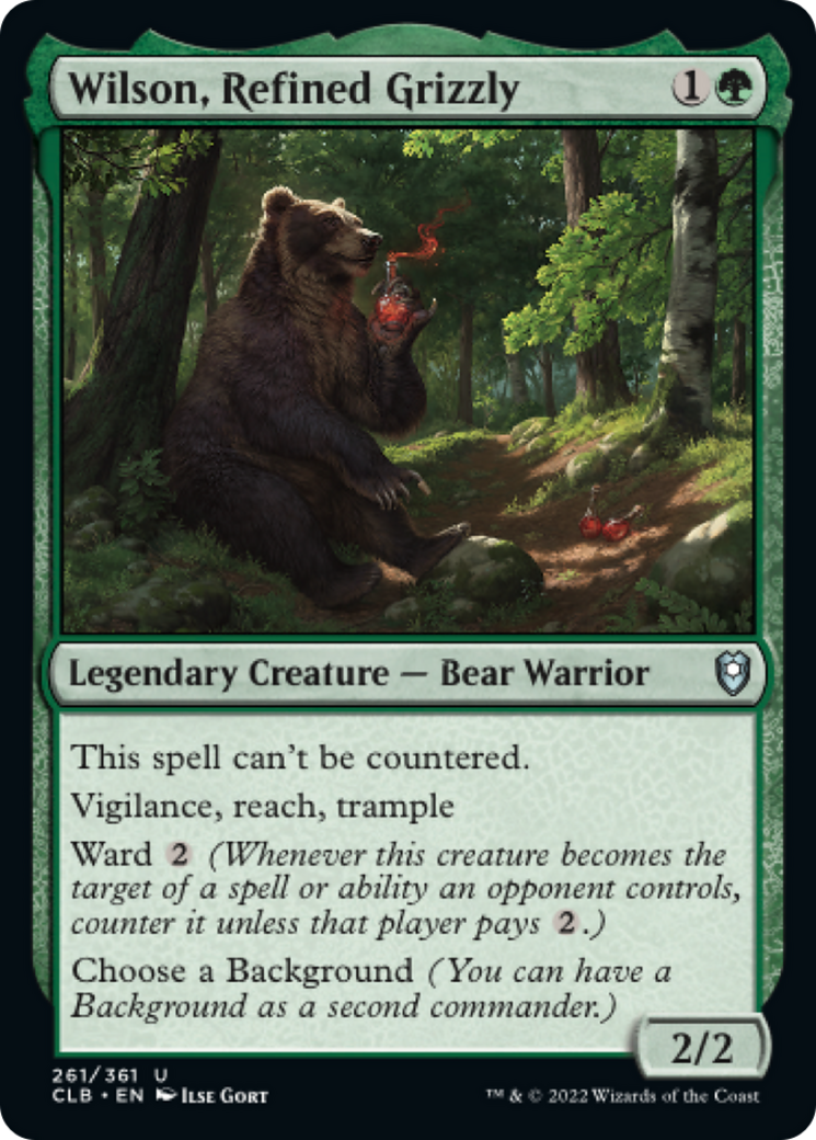 Wilson, Refined Grizzly (CLB-261) - Commander Legends: Battle for Baldur's  Gate Foil - Game Nerdz