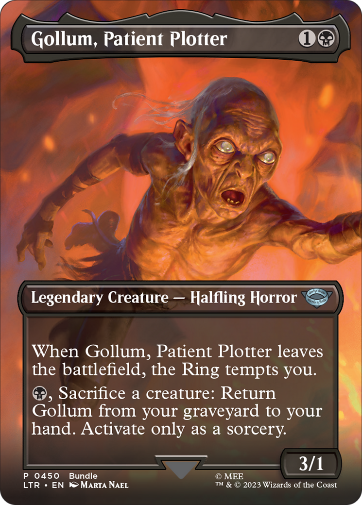 Gollum, Patient Plotter (UMP-450) - The Lord of the Rings: Tales of Middle-earth (Borderless) Foil - Game Nerdz Gollum, Patient Plotter (UMP-450) - The Lord of the Rings: Tales of Middle-earth (Borderless) Foil - Game Nerdz