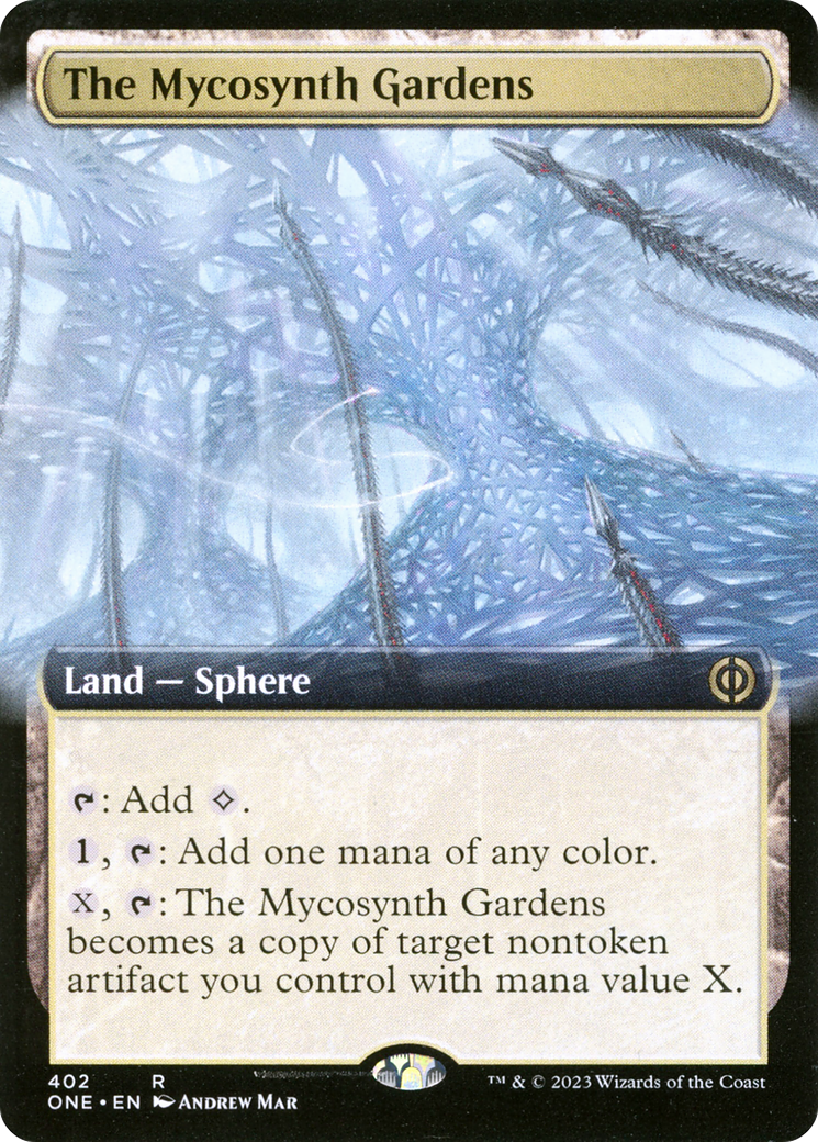 The Mycosynth Gardens (ONE-402) - Phyrexia: All Will Be One: (Extended Art)  - Game Nerdz