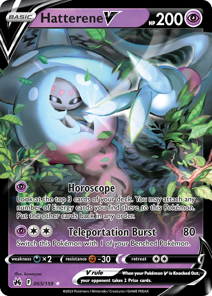 Hatterene V 65/159 - Crown Zenith Holofoil - Game Nerdz Hatterene V 65/159 - Crown Zenith Holofoil - Game Nerdz