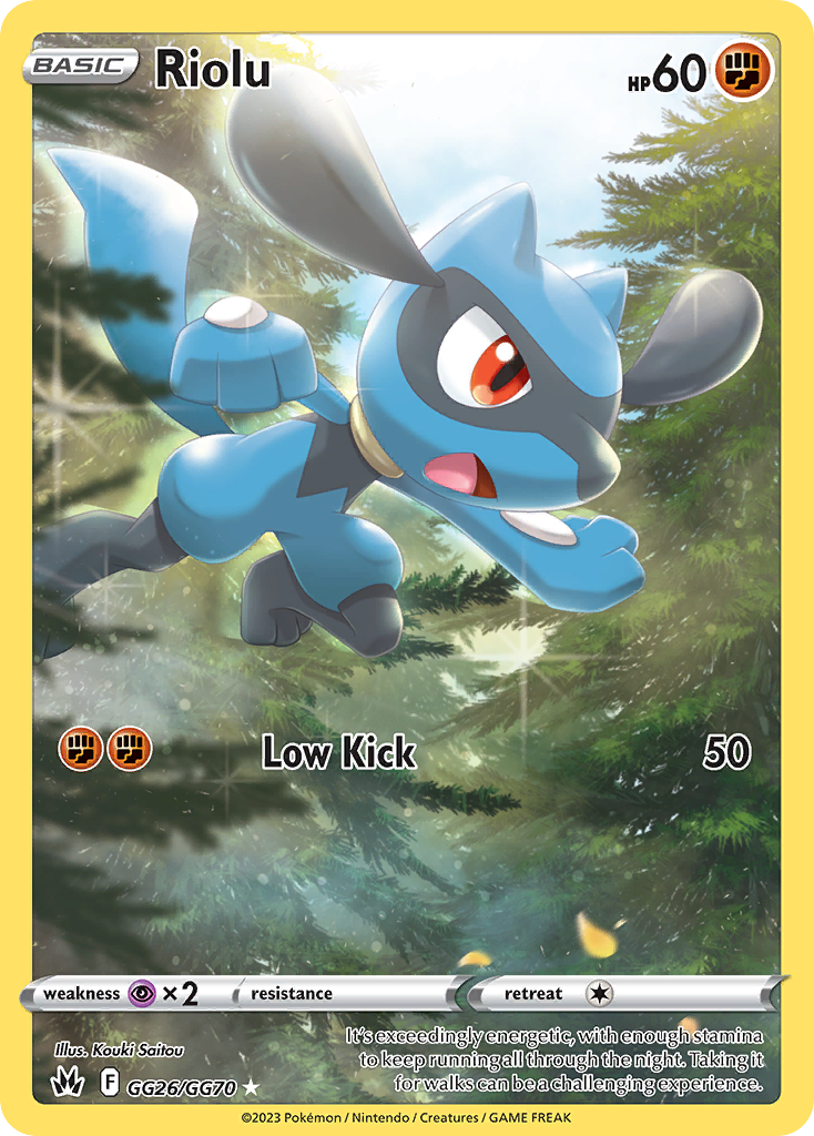 ※rio※ Riolu GG26/70 - Crown Zenith Galarian Gallery Holofoil - Game Nerdz