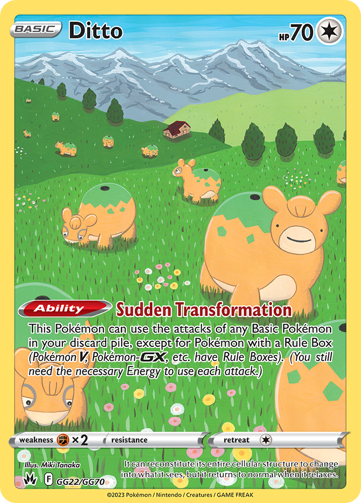 Ditto GG22/70 - Crown Zenith Galarian Gallery Holofoil - Game Nerdz