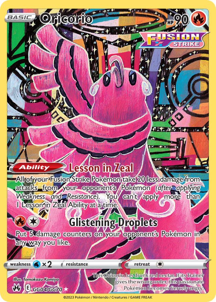 Oricorio GG04/70 - Crown Zenith Galarian Gallery Holofoil - Game Nerdz