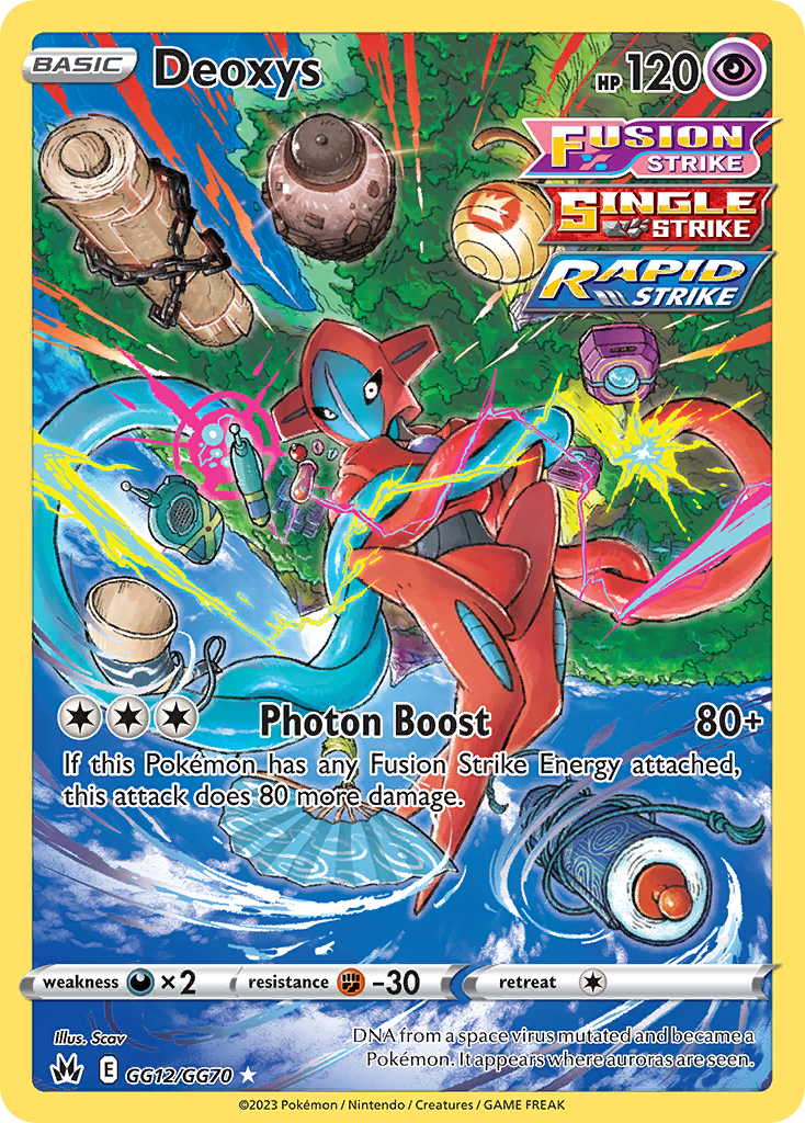 Deoxys GG12/70 - Crown Zenith Galarian Gallery Holofoil - Game Nerdz