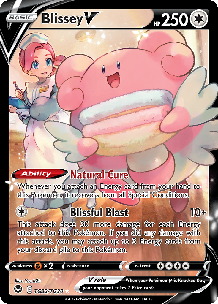 blissey pokemon go card value 052/078 - - Foil - Evolution Lot Stage 1 Blissey V TG22/30 - Silver