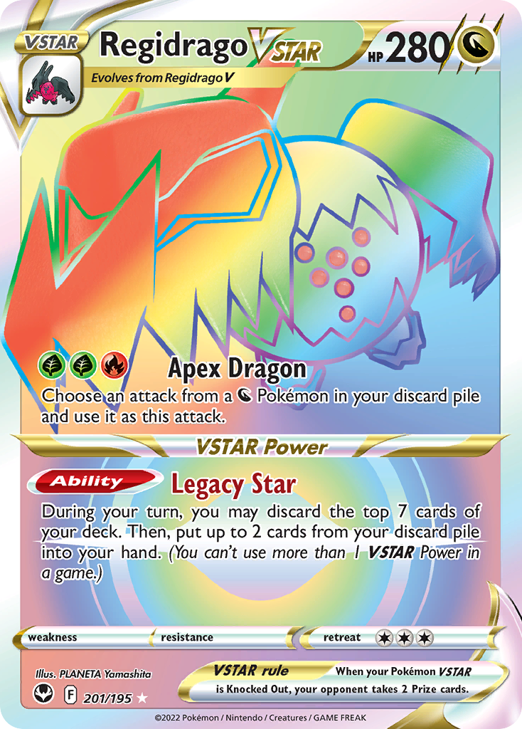 Regidrago VSTAR 201/195 - Silver Tempest Holofoil - Game Nerdz