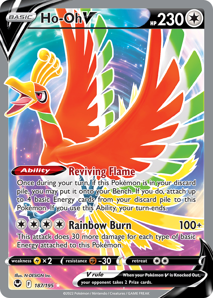 pokemon ho oh cards The Of Pokmon TCG: Lost Thunder Part 28: Lugia & Ho-Oh 30 / 2 Celebrations Singles Ho-Oh V 187/195 - Silver