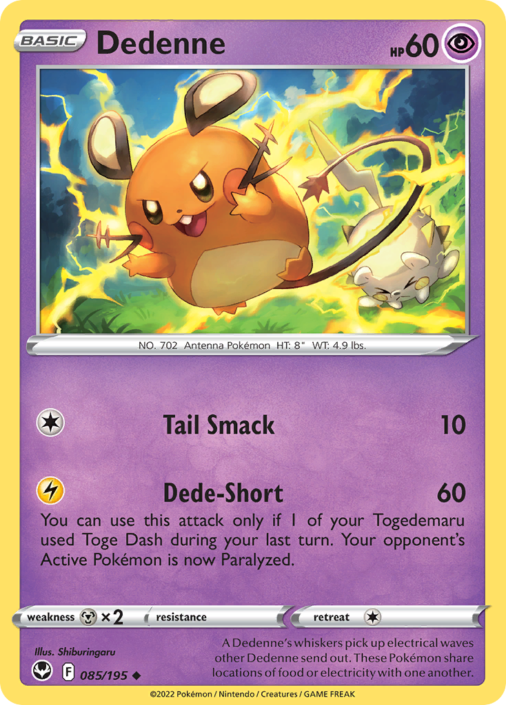 Dedenne 85/195 - Silver Tempest Reverse Holofoil - Game Nerdz