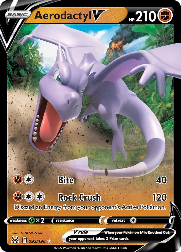 Aerodactyl V 92/196 - Lost Origin Holofoil - Game Nerdz