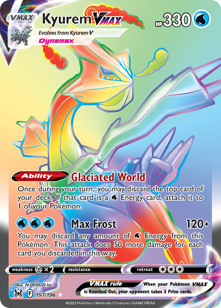 Kyurem VMAX 197/196 - Lost Origin Holofoil - Game Nerdz Kyurem VMAX 197/196 - Lost Origin Holofoil - Game Nerdz