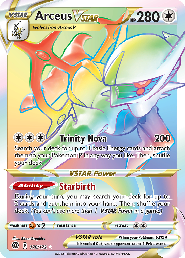 Arceus VSTAR 176/172 - Brilliant Stars Holofoil - Game Nerdz