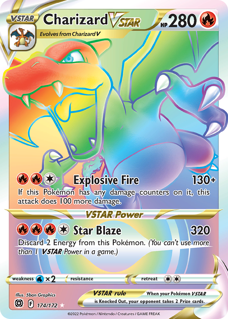Charizard VSTAR 174/172 - Brilliant Stars Holofoil - Game Nerdz
