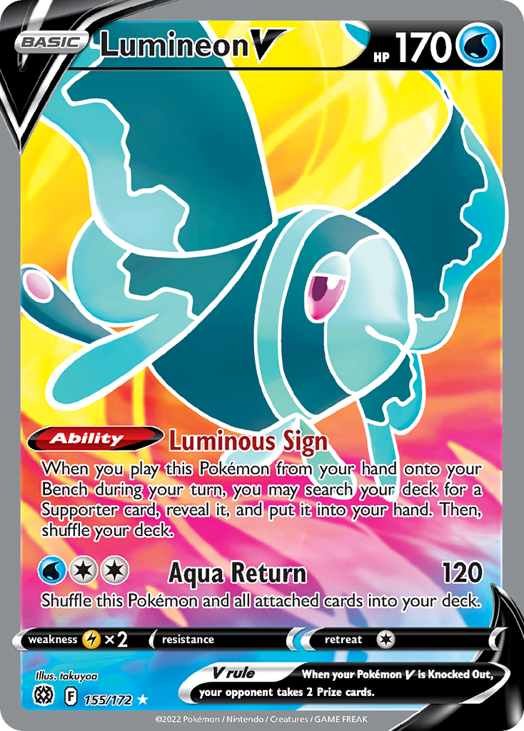 brilliant stars pokemon card Lumineon V 155/172 - Holofoil Not suitable for children under 3 years old Buy Starly Common | Brilliant
