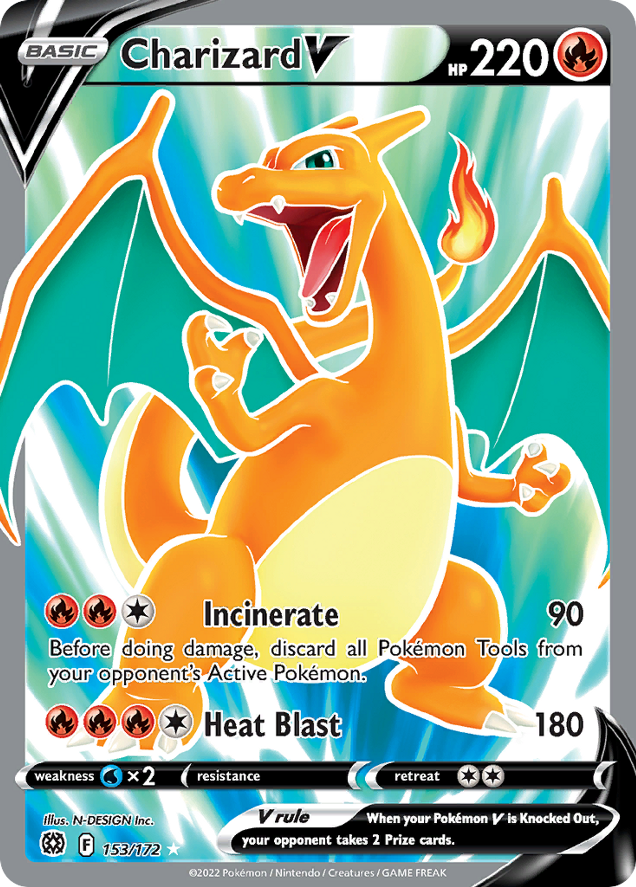 Charizard V 153/172 - Brilliant Stars Holofoil - Game Nerdz
