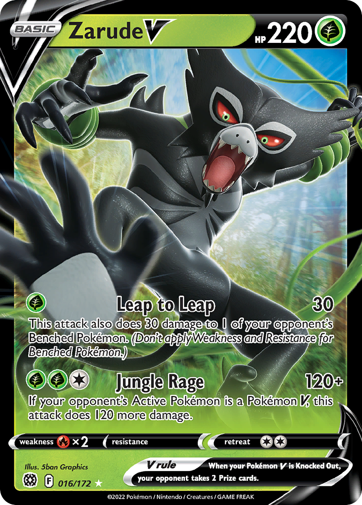 Zarude V 16/172 - Brilliant Stars Holofoil - Game Nerdz