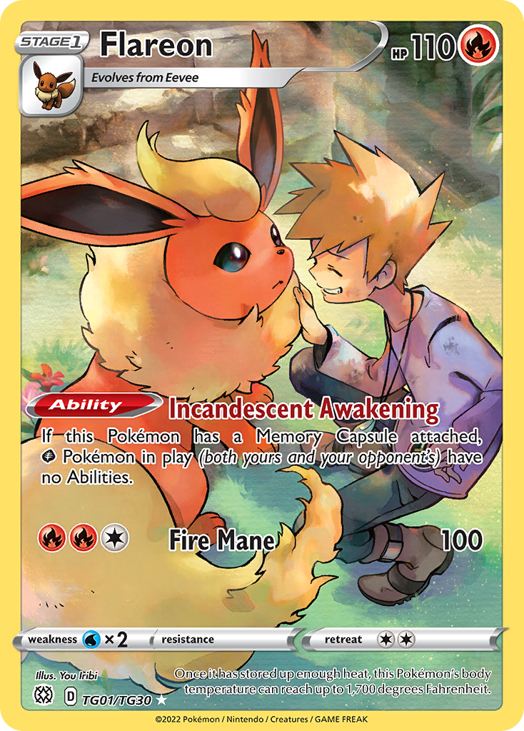 Flareon TG01/30 - Brilliant Stars Trainer Gallery Holofoil Flareon TG01/30 - Brilliant Stars Trainer Gallery Holofoil